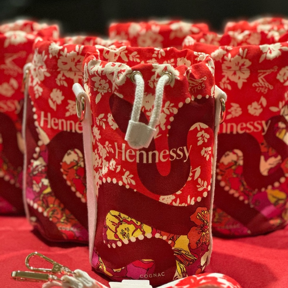 Hennessy Red Floral Crossbody Bag Limited Edition Collectible